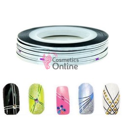 Banda decorativa de unghii 1mm Argintie